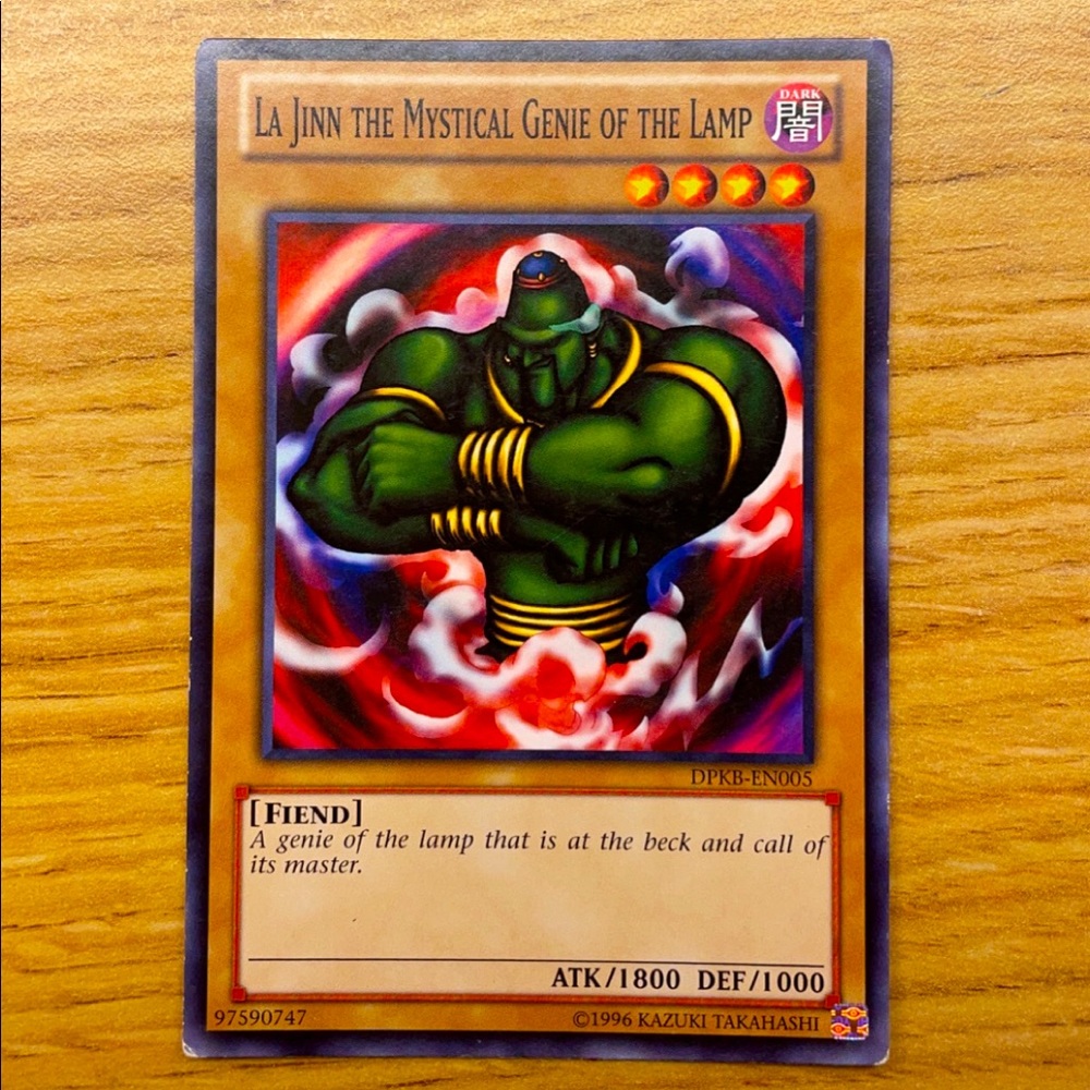 1996 la jinn the mystical genie of the lamp yugioh card dpkb-en005
